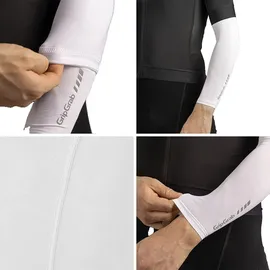 GripGrab UPF 50+ UV Protect Arm Sleeves - White S