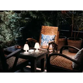 meine wunschleuchte 2er SET Outdoor USB Tischlampen 25cm ohne Stromkabel, dimmbar & RGB Farbwechsler - Weiß