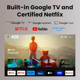 BenQ GP520 4K HDR 2600 lm LED-Wohnzimmerprojektor für Home Entertainment mit Google TV, Auto Cinema Mode, MEMC, Rec.709, HDR10+, HDMI 2.1, USB-A, USB-C, Wifi6, Bluetooth5.2, eARC, Dolby, 7.1 Kanal