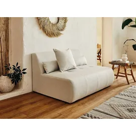 best mobilier Onyx – modulare 4-Sitzer Wohnlandschaft Ecksofa beidseitig montierbar – aus Stoff Beige