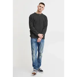 !Solid Langarmshirt SOLID "Langarmshirt SDEyado", Herren, Gr. L, schwarz (true schwarz), Obermaterial: 100% Baumwolle CO., Shirts Langarmshirt