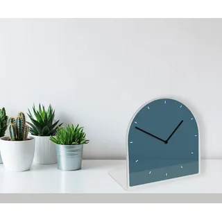 queence Tischuhr Helene Tisch, Uhr, modern, geräuschlos blau|weiß
