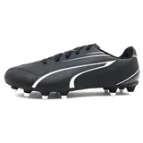 Puma Vitoria FG/AG Jr Soccer Shoe, Black White, 29