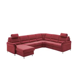 meinSofa Wohnlandschaft mit Boxspringpolsterung Donald ¦ rot ¦ Maße (cm): B: 330 H: 89 T: 262.0