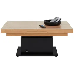 Couchtisch 2 in 1 Based in Schwarz/Eichefarben