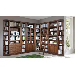 Leiterregal HOME AFFAIRE "Soeren", braun (dunkelbraun), Regale, aus massiver Kiefer, Höhe 190 cm, funktionales Design
