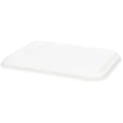 BIOZOYG 1000 Stück Einweg-Deckel 17x12cm Zuckerrohrdeckel, Menüschalendeckel, rechteckige Deckel aus Zuckerrohr, nachhaltige Bio-Deckel kompostierbar