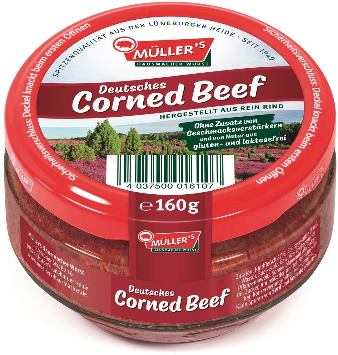 6x Müller's Corned Beef 160g Glas