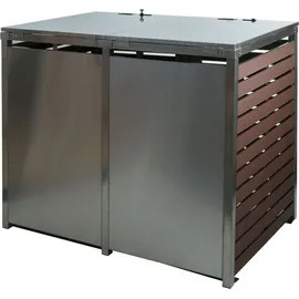 MCW Mülltonnenverkleidung K14 134 x 84 x 119 cm walnuss