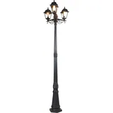 QAZQA Laterne Kunststoff 3-Licht IP44 E27 schwarz
