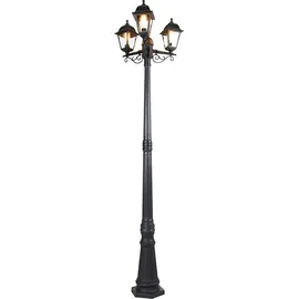 QAZQA Laterne Kunststoff 3-Licht IP44 E27 schwarz