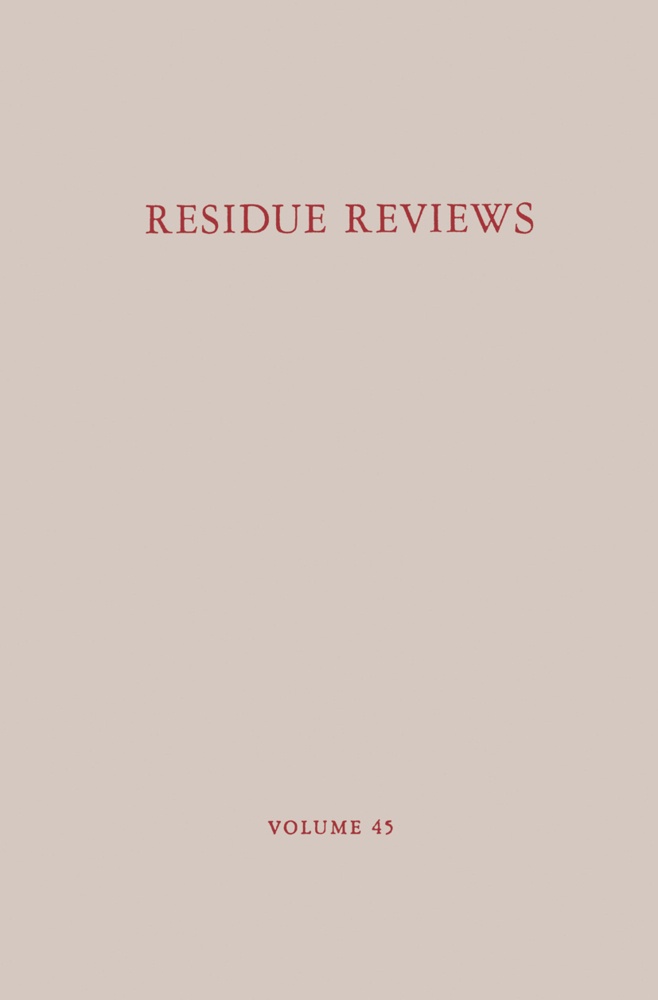 Residue Reviews.Vol.96 - Francis A. Gunther  Jane Davies Gunther  Kartoniert (TB)