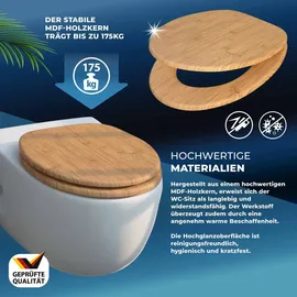 CASARIA WC-Sitz Bambus Braun