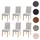 Mendler Esszimmerstuhl Littau Textil creme-beige 6er Set