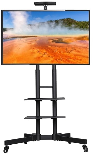 Yaheetech Fernseher Standfuß Mobile TV Ständer Fernsehständer für 32 bis 65 Zoll höhenverstellbar und schwenkbar max. VESA 600 x 400mm