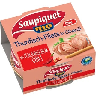 Saupiquet Rio Mare Thunfisch-Filets in Olivenöl mit italienischem Chili, Feinstes Olivenöl, Echter italienischer Geschmack, 130g