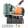 Vevor Magnetbohrmaschine mit niedrigem Profil, 1300 W, 35 mm Bohrdurchmesser, 10000 N Leistung, tragbare Magnetbohrmaschine mit Weldon-Schaft, für Metalloberflächen Industrie Heimwerker