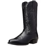 Reitstiefel, wadenhoch, Vintage-Westernstiefel, spitzer Zehenbereich, bestickt, Cowboy-Schuhe, Arbeit, breite Wade, breiter Schuh, Schwarz , 43.5 EU - 44 EU