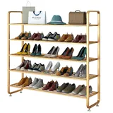 ZLZNX Metall-Schuhregal Gold Multifunktions-Schuhturm-Regal-Organizer für Wohnzimmereingang Flur,F