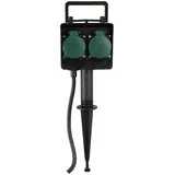 Unitec Erdspiess mit Doppelsteckdose,1,5m-Zuleitung