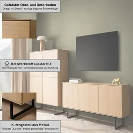Home Affaire Kalmar Wohnzimmer-Set 280 cm Beige Holzwerkstoff