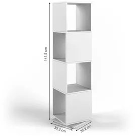 Vicco Drehregal Standregal 35,2 x 144,2 x 35,2 cm Weiß