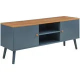 [en.casa] Reyljand TV-Lowboard 120 x 35 x 50 cm Grau/Eicheoptik MDF