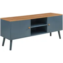 [en.casa] Reyljand TV-Lowboard 120 x 35 x 50 cm Grau/Eicheoptik MDF