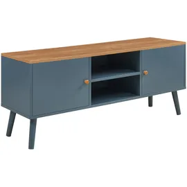 [en.casa] Reyljand TV-Lowboard 120 x 35 x 50 cm Grau/Eicheoptik MDF