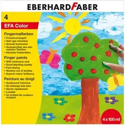 FABER 578804 Fingerfarbe 100 ml 4er Schachtel