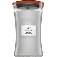 Woodwick Warm Wool Duftkerze 610 g grau