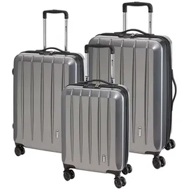 check.in London 2.0 Koffer-Set 3-tlg. carbon/silber