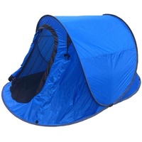DEFACTO Pop-Up-Zelt –Premium Zweites Zelt 2–3 Personen – Wasserdichter Outdoor-Camping-Schutz Mit Einfacher Aufbau – Inklusive Heringe Und Seile – Tragbares Für Camping/Wanderungen - Orange (Blau)