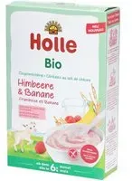 HOLLE Bouillie de lait bio framboise et banane au chèvre 200 g