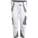 Planam Kinder Stretch-Bundhose Norit - 170/176 - weiß/zink