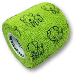 LisaCare selbstklebender Verband - Hund Grün - 5cm x 4,5cm 1 St