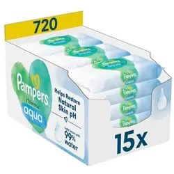 Pampers Feuchttücher Harmonie Aqua 720 Tücher (15 x 48 Stk)