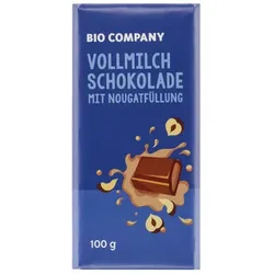 Bio Company Vollmilch Schokolade mit Nougatfüllung bio