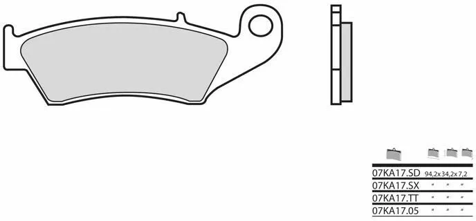 Brembo S.p.A. Wegremblokken koolstofkeramiek - 07KA1705