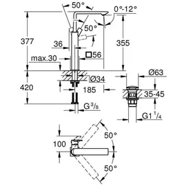 Grohe Allure Einhandmischer Cool Sunrise