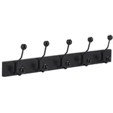 Relaxdays Garderobenleiste 65 x 14 x 7 cm Schwarz