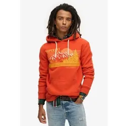 Superdry für Herren. M2013703A Outdoor Graphic Stripe Sweatshirt orange (M), Lässig, Baumwolle, Nachhaltig