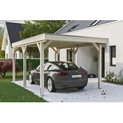 Einzelcarport SKANHOLZ "Grunewald", beige (natur), H: 289cm, Carports, mit EPDM-Dach