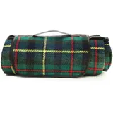 Picknickdecke 135x190 cm mit Isolierfunktion Campingdecke Stranddecke 500g grün