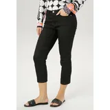 Aniston SELECTED ANISTON SELECTED, Damen, Gr. 40, N-Gr, schwarz, Denim/Jeans, Obermaterial: 66% Baumwolle, 31% Polyester, 3% Elasthan, unifarben, figurbetont ca. Mitte Wade, Jeans Straight-Jeans, in verkürzter cropped Länge