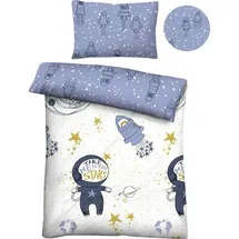 biberna Feinbiber Weltraum Blau 100 x 135 cm + 40 x 60 cm
