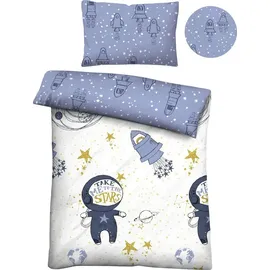 biberna Feinbiber Weltraum Blau 100 x 135 cm + 40 x 60 cm