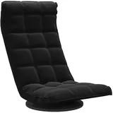vidaXL Bodenstuhl Drehbar Samt 0 x 0 x 0 cm Schwarz