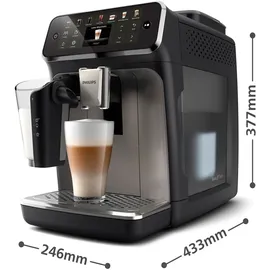 Philips 4400 Series LatteGo EP4449/70 Schwarz/Silber