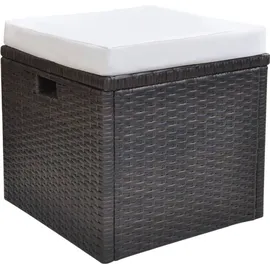 vidaXL Garten-Essgruppe mit Auflagen Polyrattan 6-tlg. braun